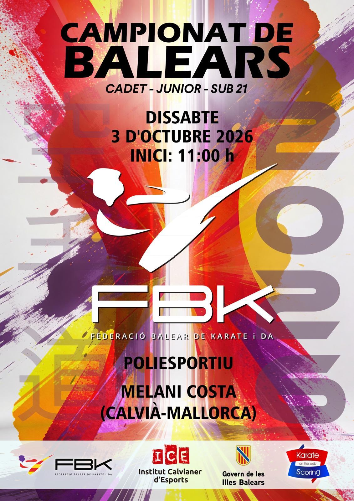 FKIB · Campionat de Balears Cadete-Júnior-Sub21 2026